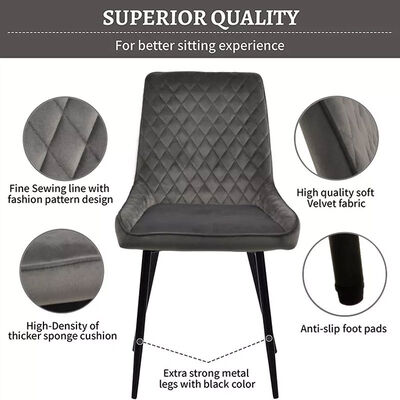 Fabric Furniture High Back Dining Chair Black Brown For Kitchen Dining Room