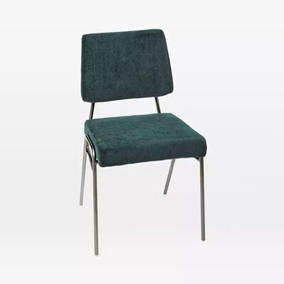 Comfortable OEM High Back Dining Chair Metal Legs Fashion Velvet