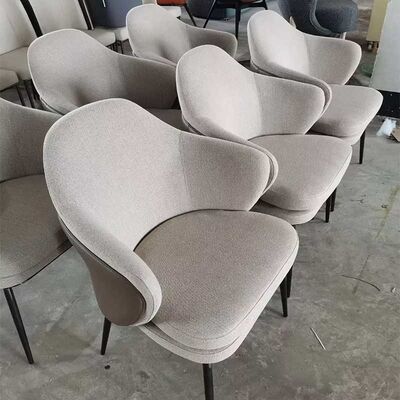 Leisure Series 80cm Upholstered Dining Room Chairs Modern Grey Fabric