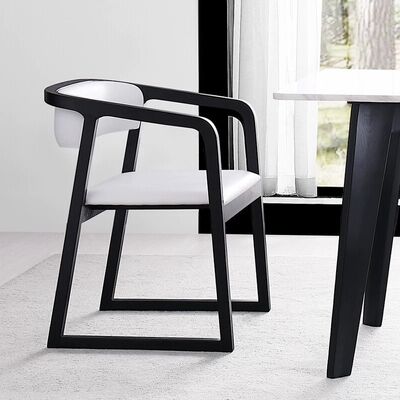 Scandinavian Oak Nordic Wooden Dining Chairs With Arm Home Antique 56x52x73cm