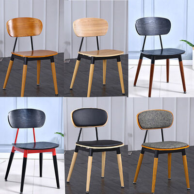 79cm Bent Plywood Dining Chair Retro Coffee Shop Fast Food Restaurant