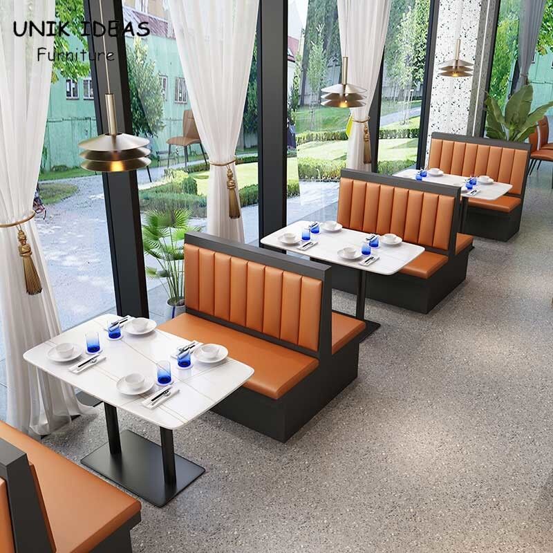 Modern  Wooden Restaurant Booth Furniture Sofa Seating