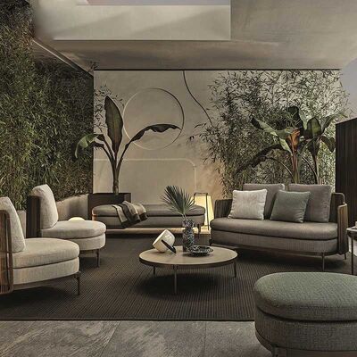 좋은 가격 노르딕 경기 야외 정원 소파는 방수 자외선 차단제 옥외테라스 소파 의자에서 설정했습니다 온라인으로