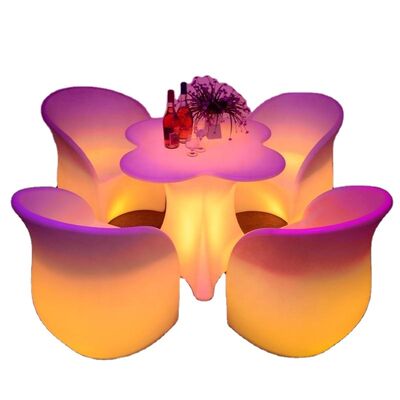 좋은 가격 현대 KTV 저렴한 가격 야외 커피숍 리모컨 LED PE 테이블과 소파 칵테일 바 세트 온라인으로