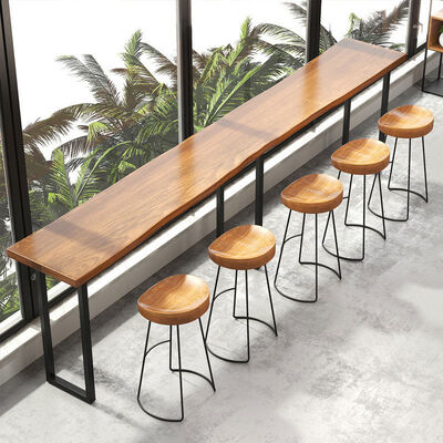 좋은 가격 Bar Furniture Customization Height High Stools Wooden Industrial Metal Bar Table and Chairs 온라인으로