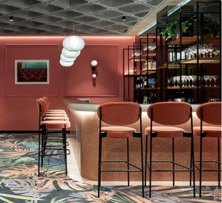 좋은 가격 New Arrival Wholesale Cheap Modern Design Velvet Fabric Dining Chairs Tall Bar Chair 온라인으로