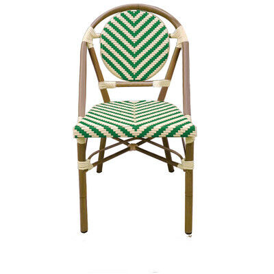 좋은 가격 저렴한 도매 알루미늄 프레임 스택 레스토랑 가구 정원 세트 야외 비스트로 의자 온라인으로