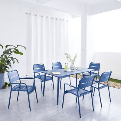 좋은 가격 다채로운 테라스 발코니 가구 겹쳐질 수 있는 야외 정원 커피 테이블과 의자 방수 온라인으로