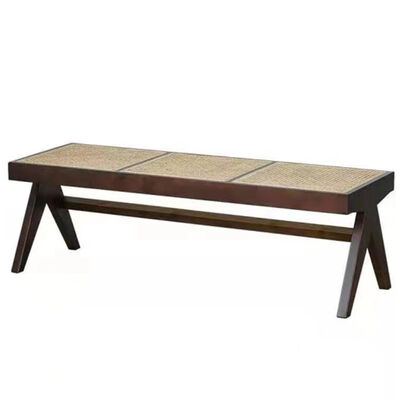 좋은 가격 신디자인 현대식 고형 목재 의자 라탄 벤치 레저 식사 의자 침대 발다리 신발 벤치 온라인으로